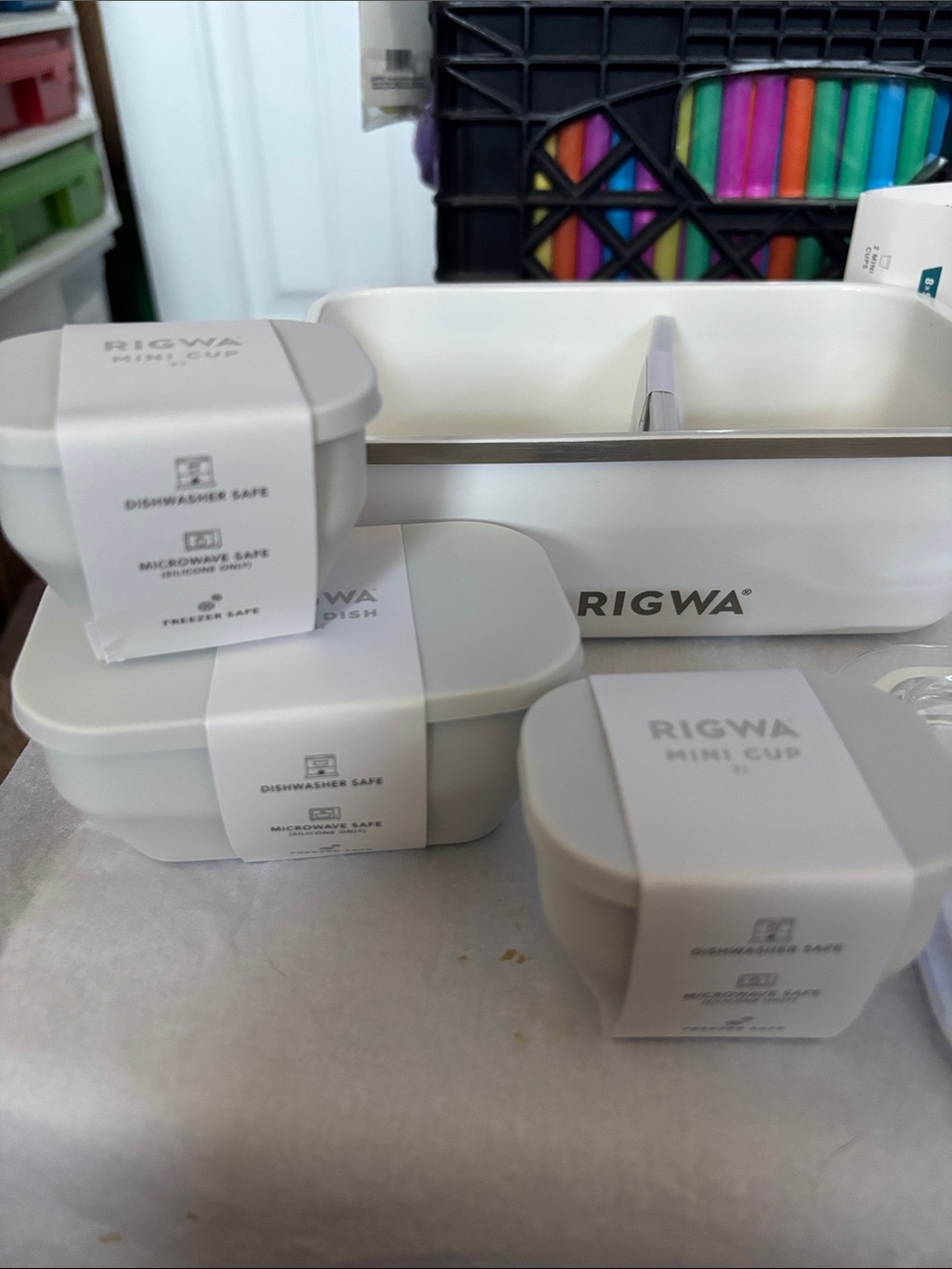 Rigwa White Bento Box Food Storage - 5 Piece All-in-One Kit - Picture 4 of 7